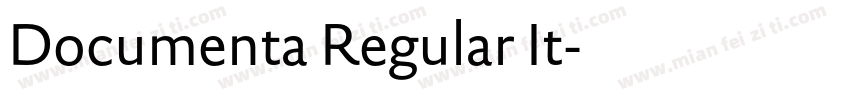 Documenta Regular It字体转换